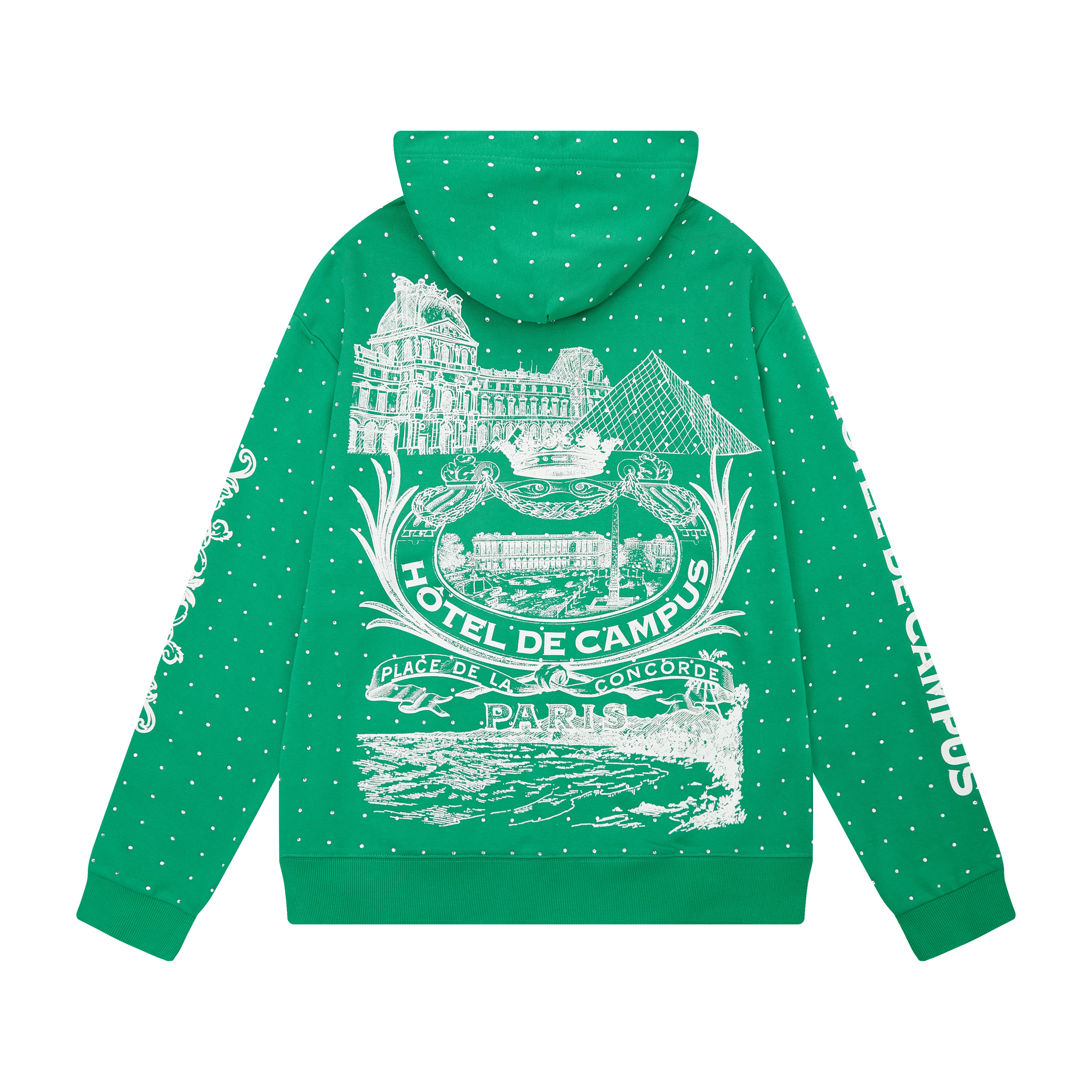 Louvre Zip Up Hoodie (Sun Fade Wash Green)
